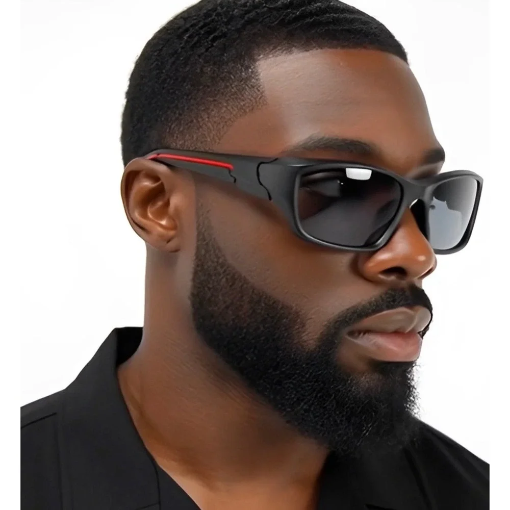 Fashionable Sports Eyewear Shades Custom UV400 Men's Black Lens Polarized Lentes